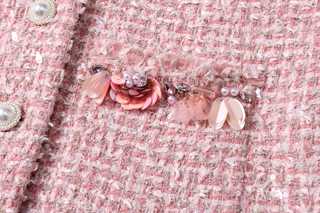 Fleur-Embellished Tweed Jacket