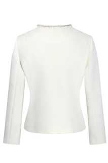 Éclat Fleurie Veste Brodé Blanc