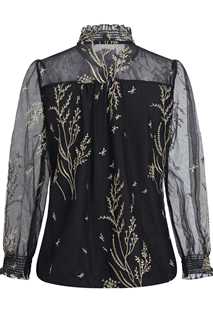 Broderie Doré Tulle Blouse