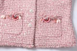 Fleur-Embellished Tweed Jacket