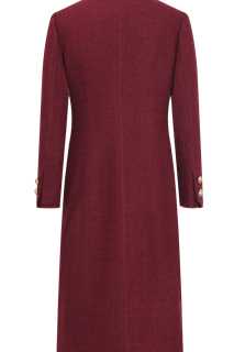 Bordeaux Bijou Tweed Coat