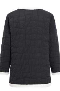 Noir Contrast Veste Matelassée