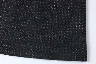 Céleste Grid Speckled Tweed Dress