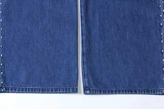 Embellished Side-Seam Denim Trousers