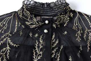 Broderie Doré Tulle Blouse