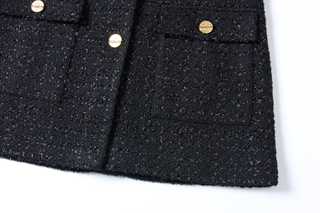 Noir Étoile Tweed Coat