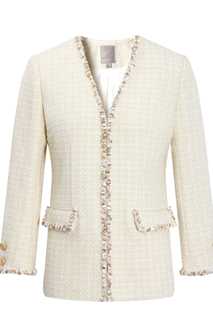Créme Frange Tweed Jacket