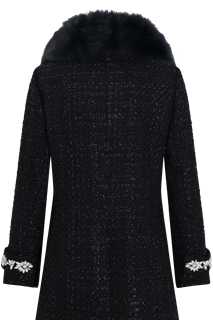 Noir Étoile Tweed Coat