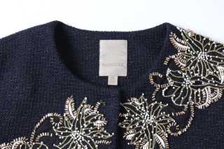 Lueur Fleur Embellished Tweed Jacket