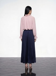 Blush Floral Ruffle Blouse