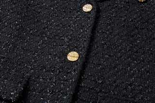 Noir Étoile Tweed Coat
