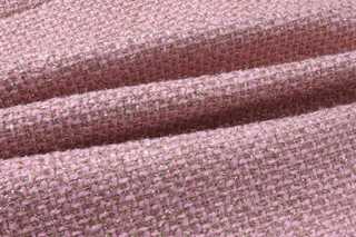 Pink Tweed Dress with Fringe Trim