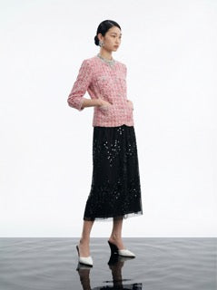 Midnight Radiance Pleated Skirt