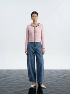 Rose Bijou Cropped Jacket