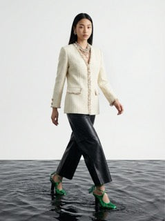 Créme Frange Tweed Jacket