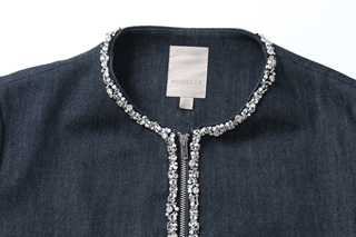 Denim Bijou Trim Jacket