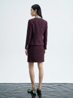 Bordeaux Bijou Trim Jacket