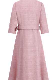 Éclat Bijou Belted Tweed Dress