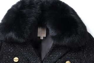 Noir Étoile Tweed Coat
