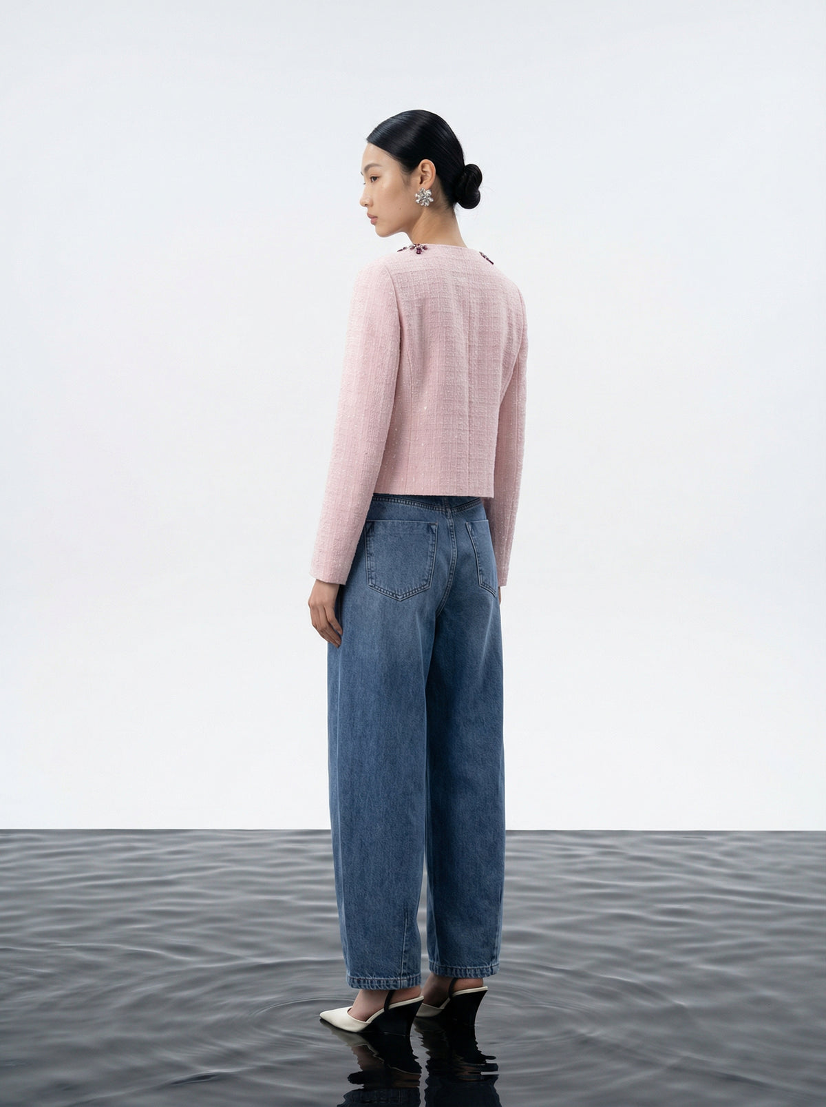 Rose Bijou Cropped Jacket