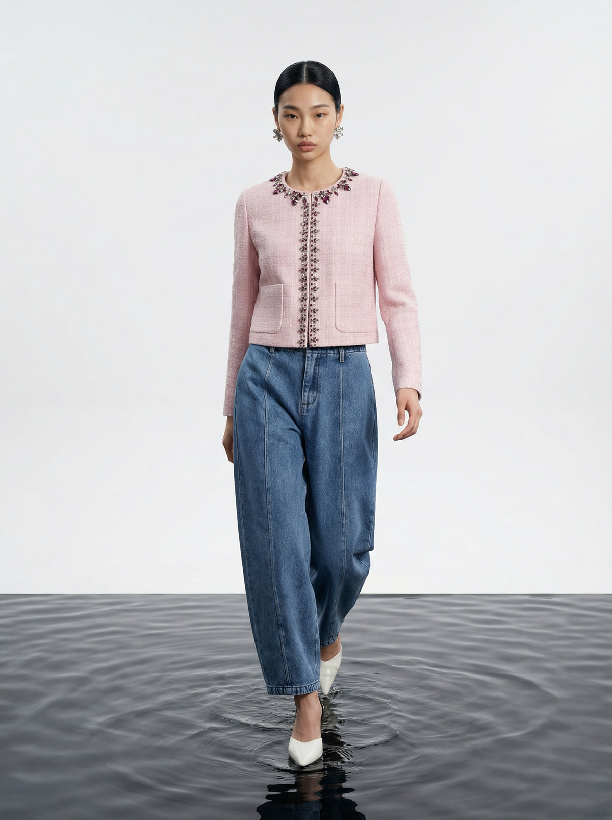 Indigo Seam Denim Trousers