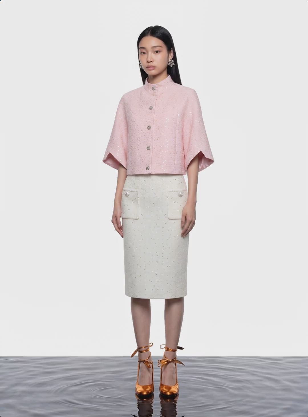 Rose Éclat Sequined Jacket