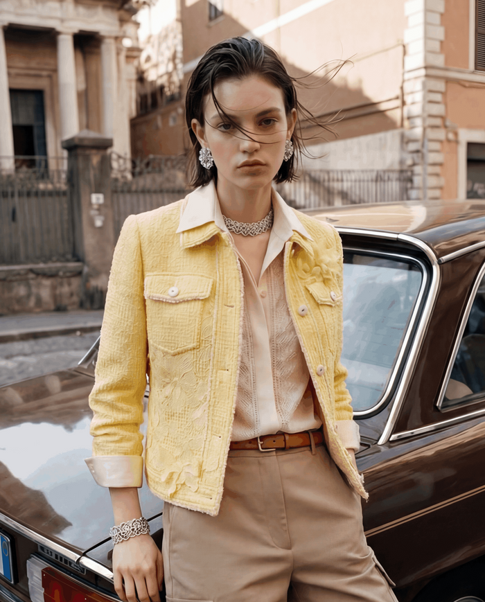Daisy Lace Applique Jacket