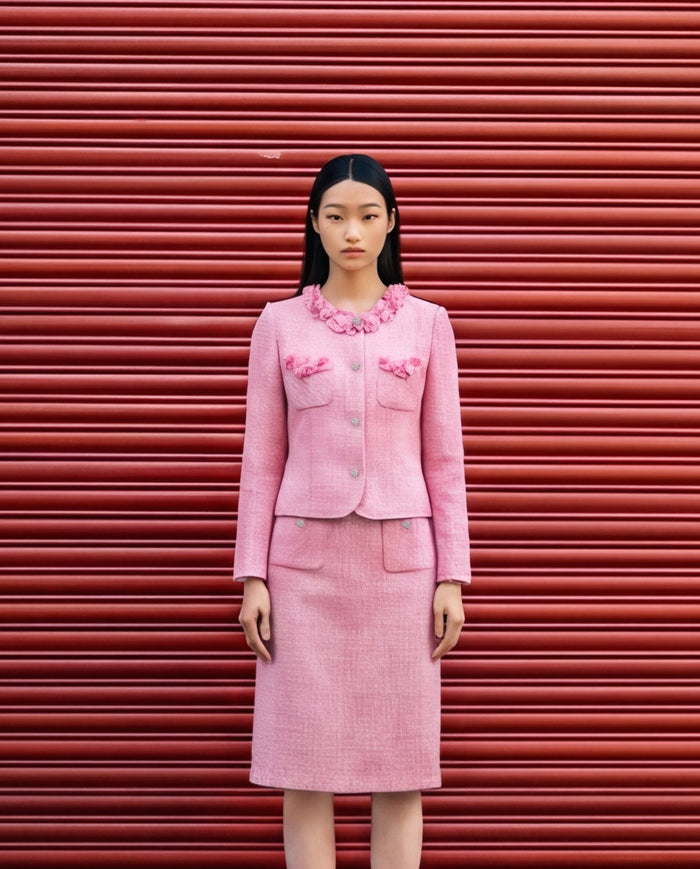 Cherry Blossom Tweed Jacket
