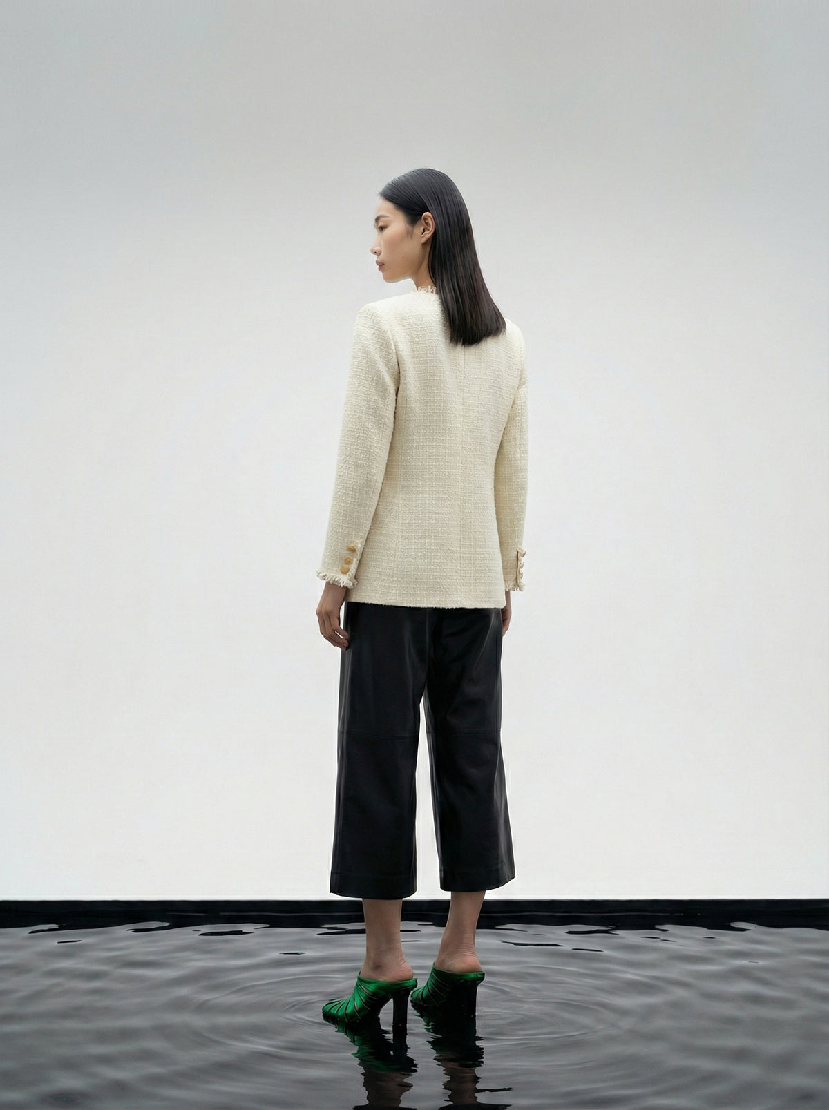 Créme Frange Tweed Jacket