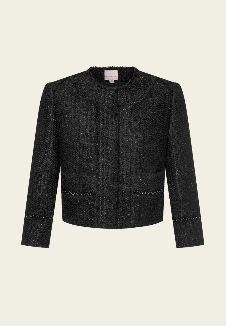 Black Lurex Tweed Jacket