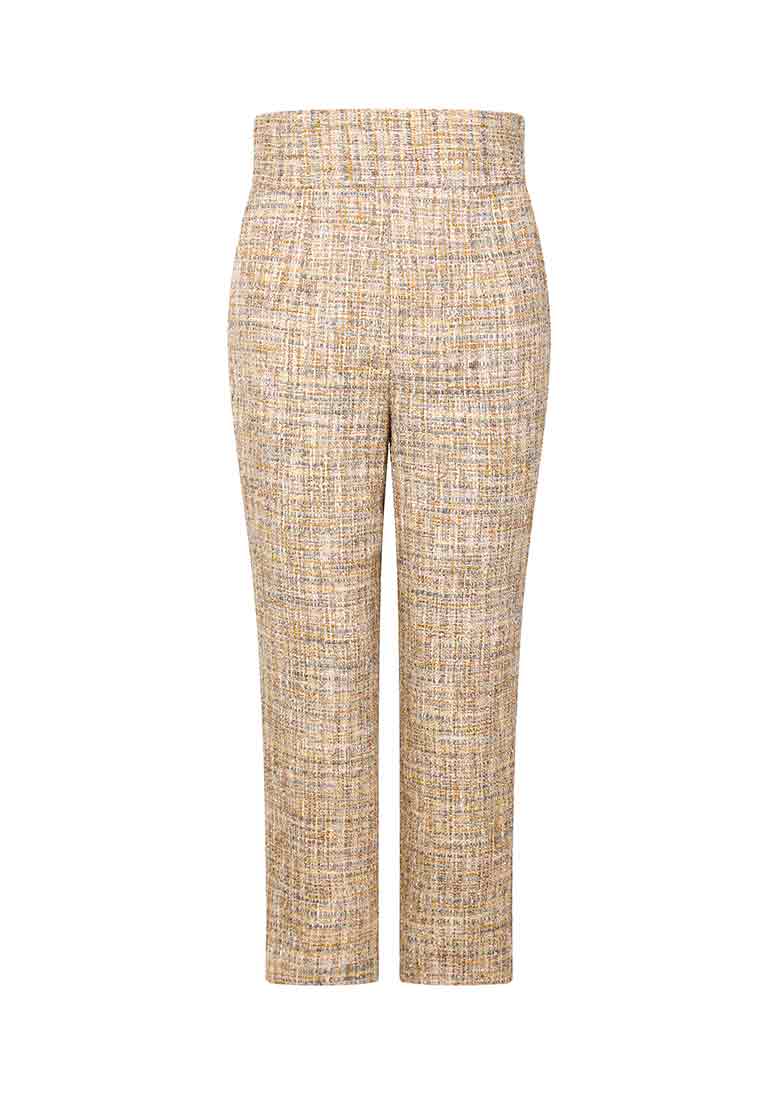 Classic elegant plaid tweed trousers. - MOISELLE