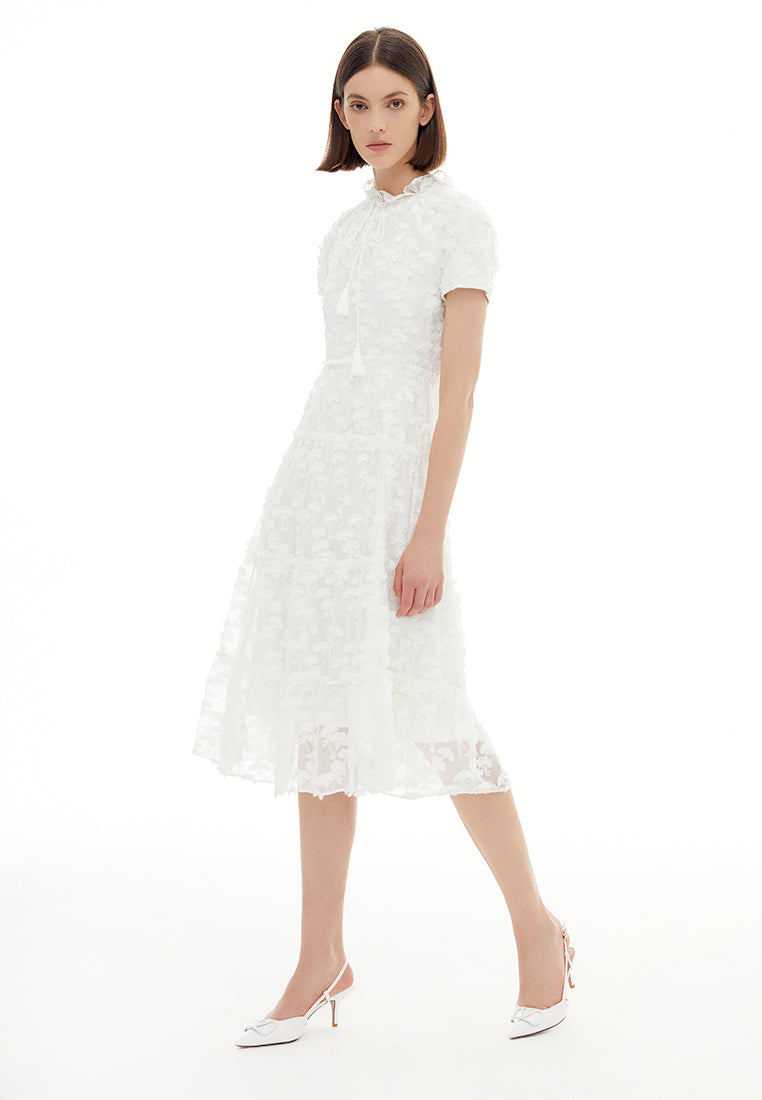 White Pure Chiffon Dress