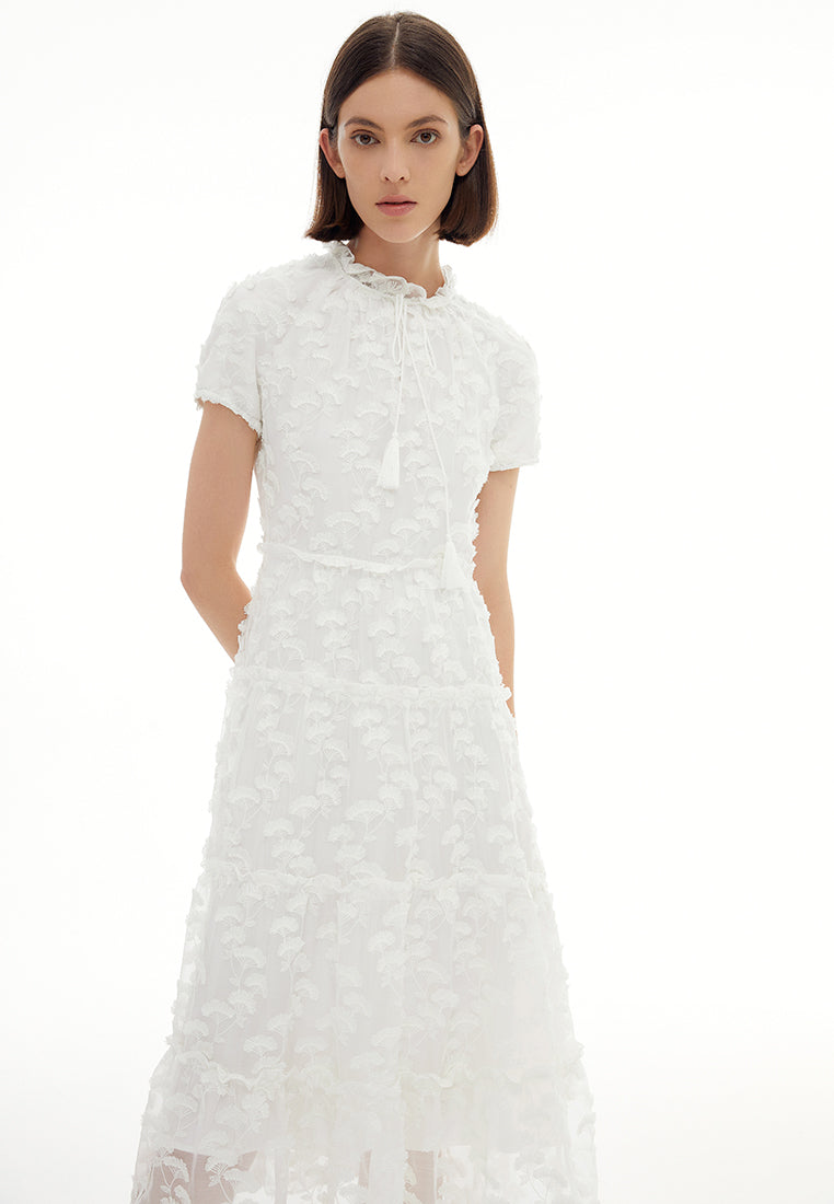 White Pure Chiffon Dress