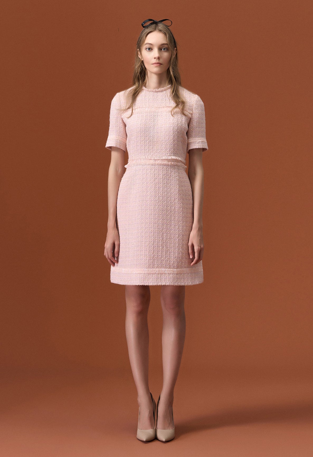 Light Pink Tweed Dress MOISELLE Light Pink Tweed Dress MOISELLE