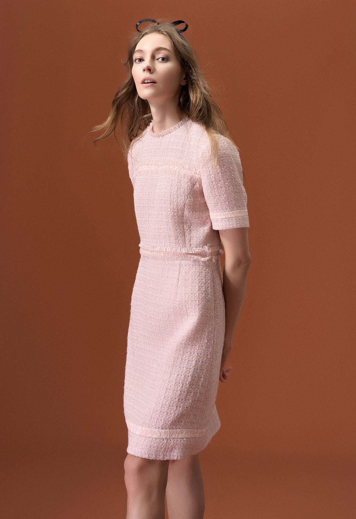 Pink Lady Classic Tweed Dress – MOISELLE