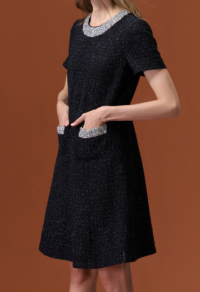 Chanel Black Tweed Dress