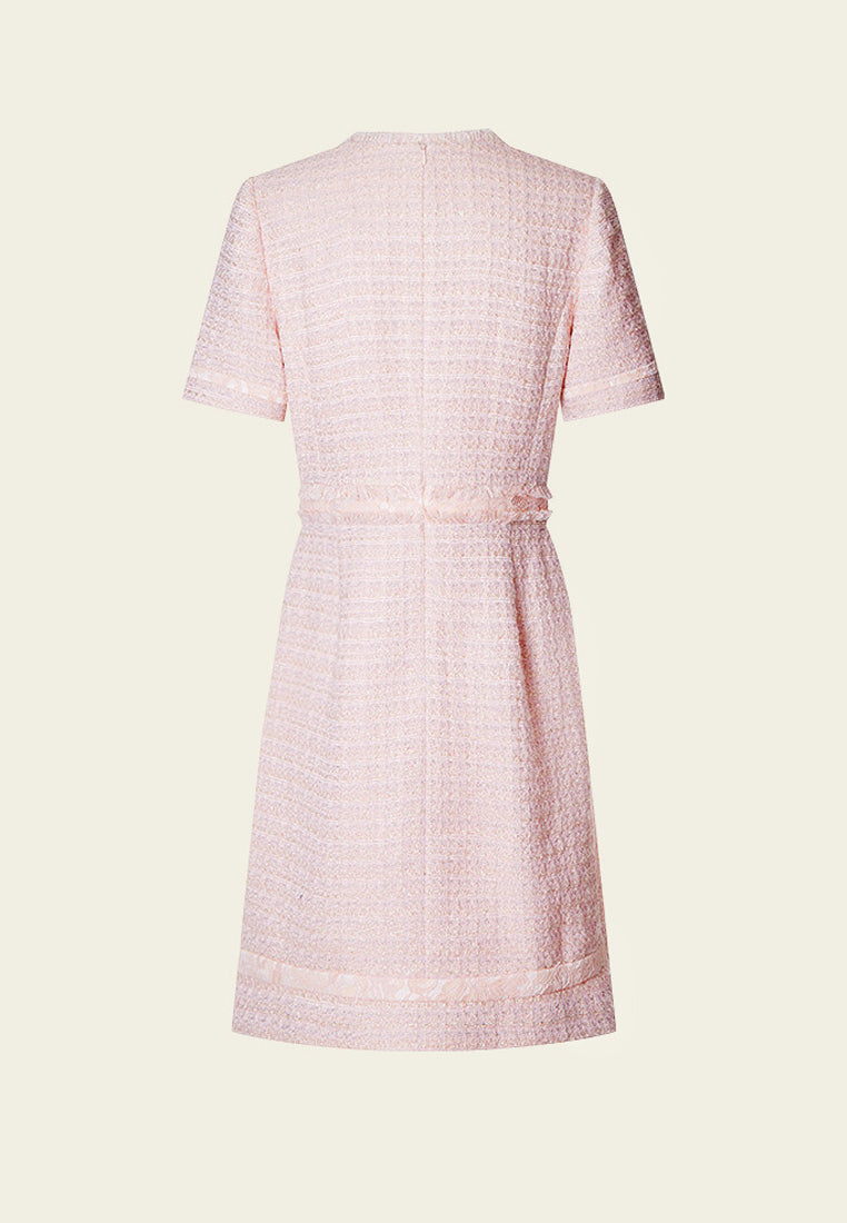 Light Pink Tweed Dress MOISELLE Light Pink Tweed Dress MOISELLE