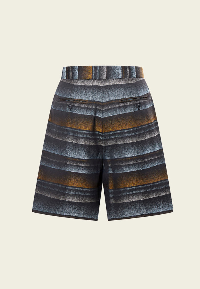 Jacquard Ombré Gradient Bermuda Shorts - MOISELLE