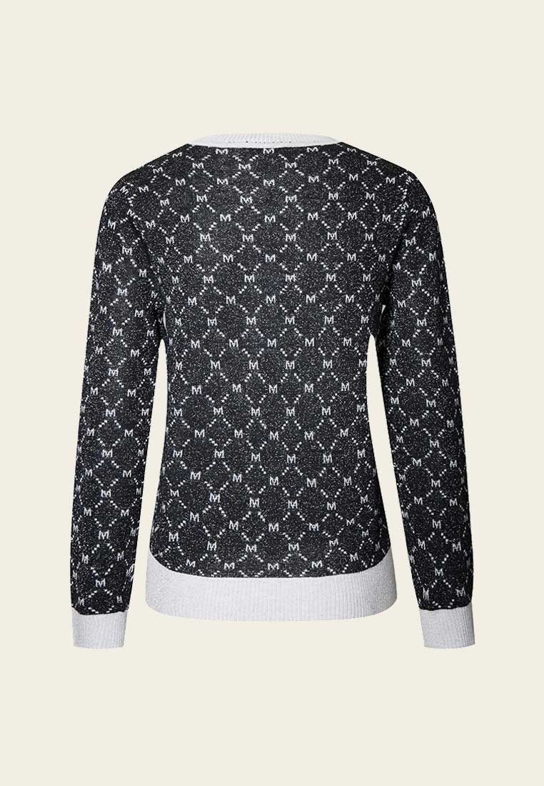 Black MOISELLE Monogram Sweater - MOISELLE