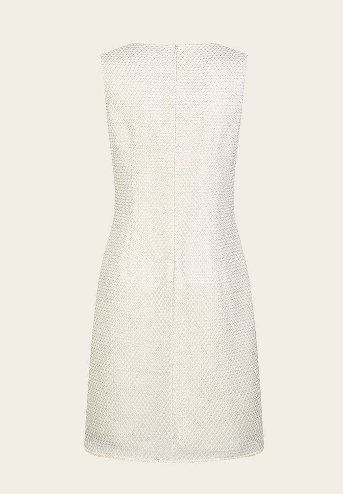 Célestine Crystal Embellished Sleeveless Tweed Dress - MOISELLE