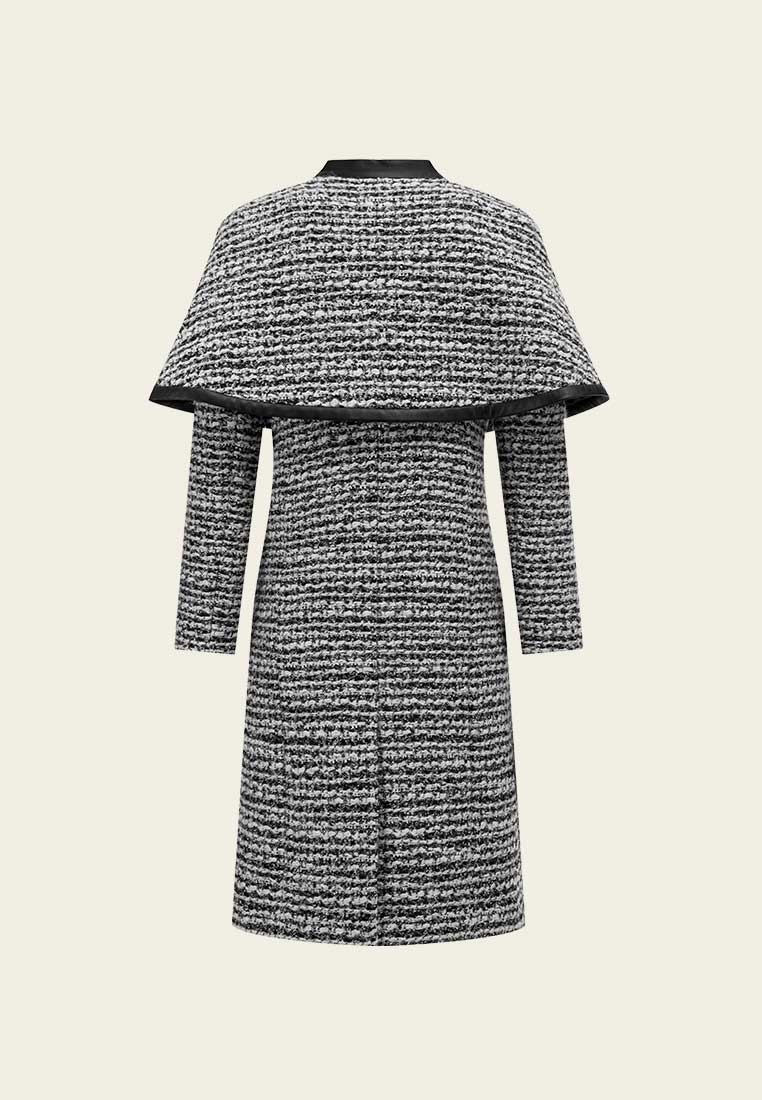 Mixed Grey Wool Cape Dress - MOISELLE