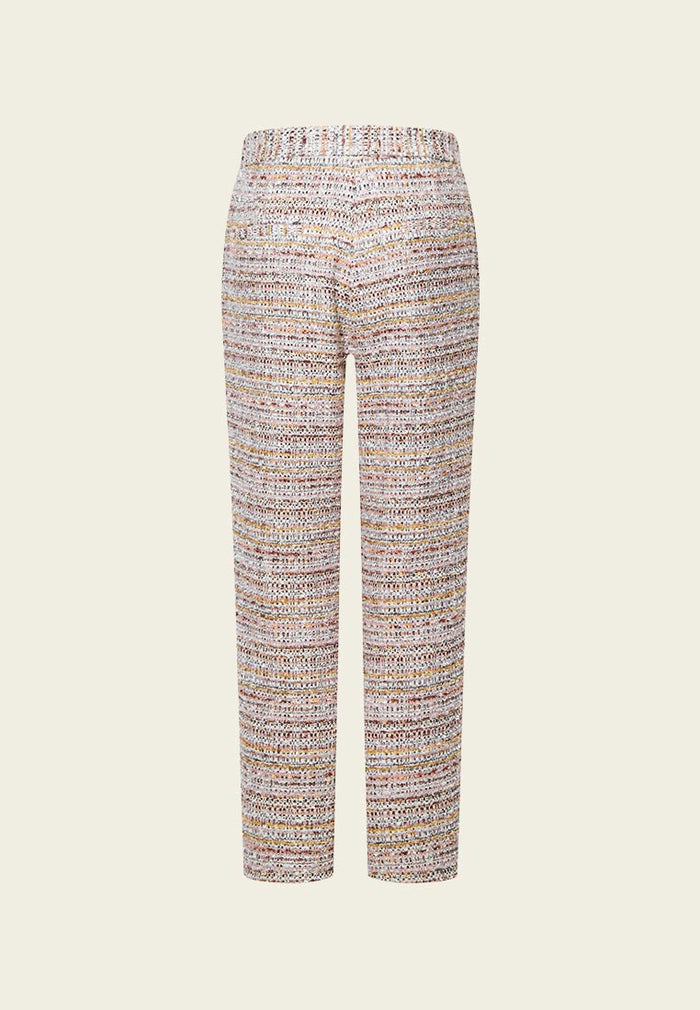 Pink Tweed Straight-leg Pants - MOISELLE