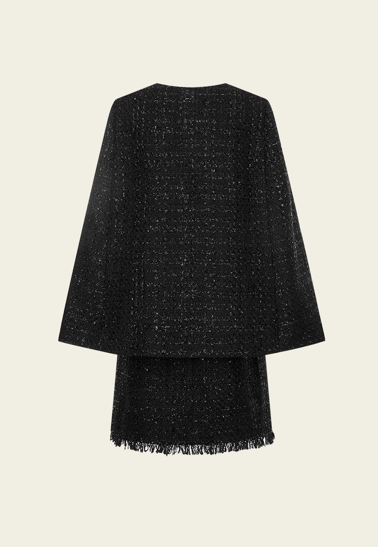 Two-pieces Lurex Tweed Cape and Dress - MOISELLE