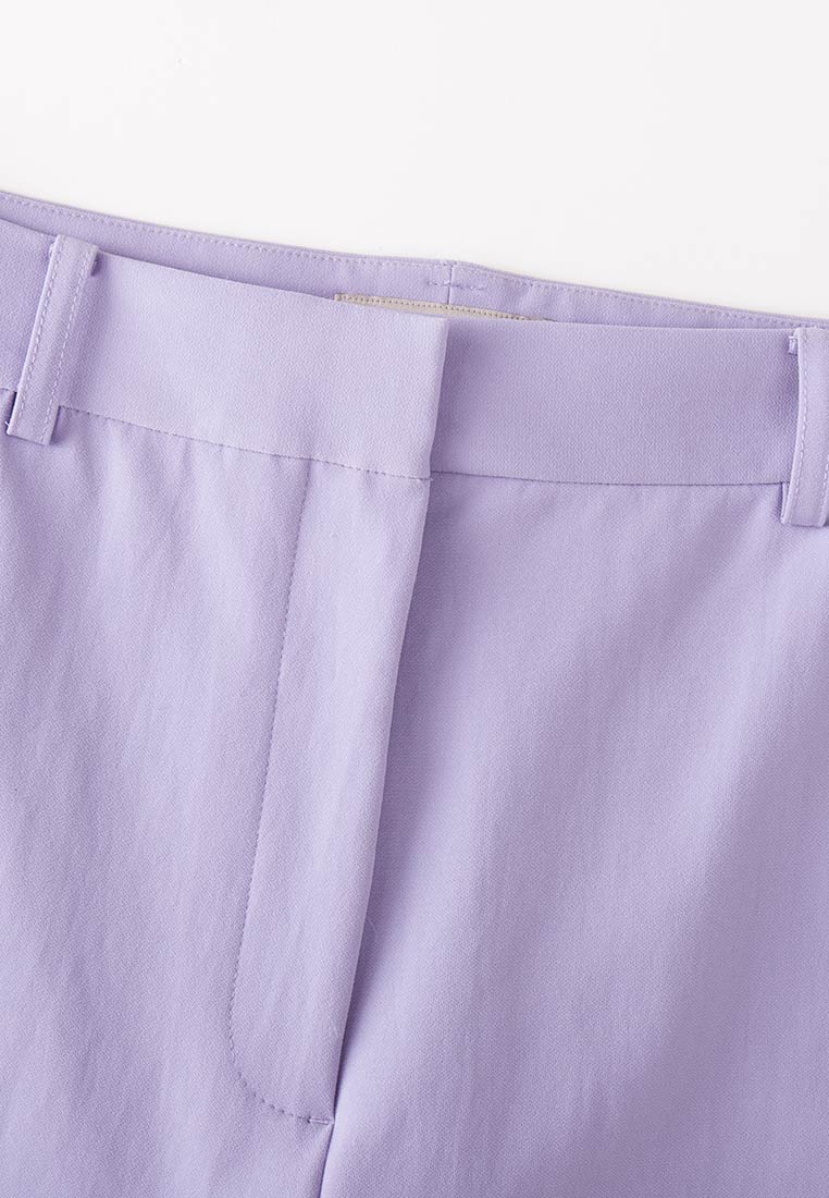 Lilac Straight-leg Crepe Pants - MOISELLE