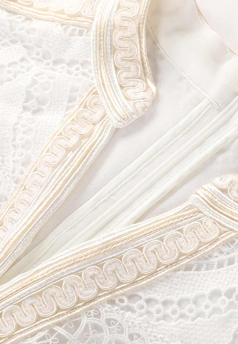 White Lace Maxi Dress - MOISELLE
