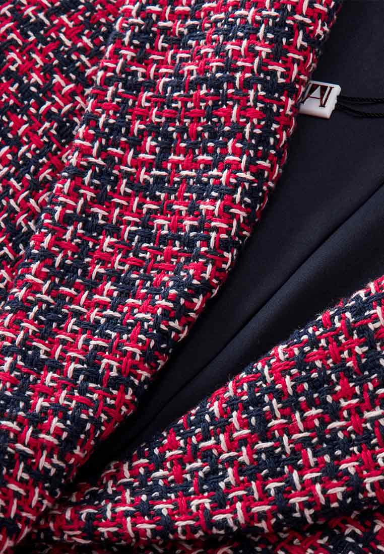 Tweed Nylon Cropped Patchwork Jacket - MOISELLE