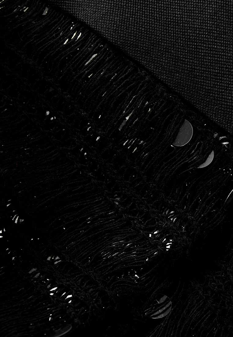 Black Sequin Wide-leg Trousers - MOISELLE