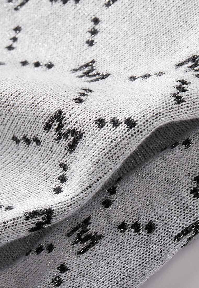 White MOISELLE Monogram Knit Zip-up Sweater - MOISELLE