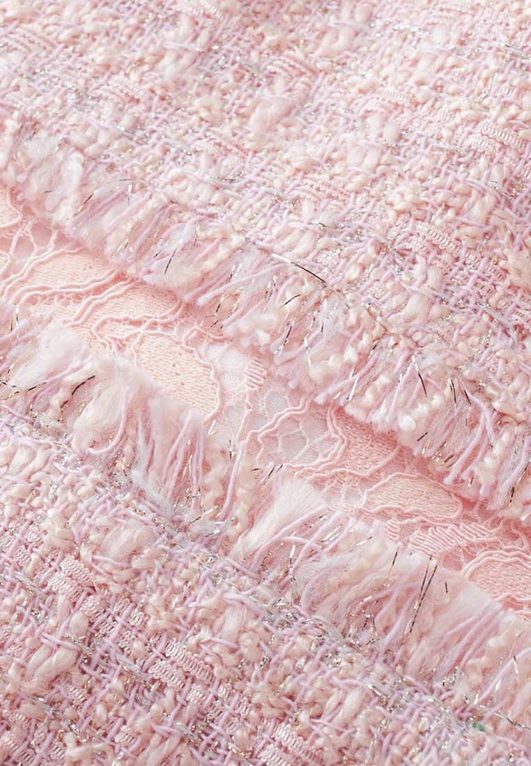 Light Pink Tweed Dress - MOISELLE