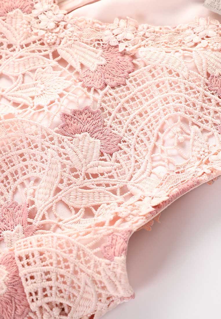 Pink Lace Cocktail Dress